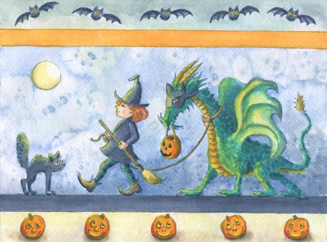 Halloween witch dragon Witch's Dragon Trick or Treat